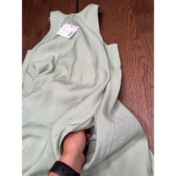 COS RACER-NECK MIDI DRESS BLACK GREEN SIZE 2 - Picture 8 of 10